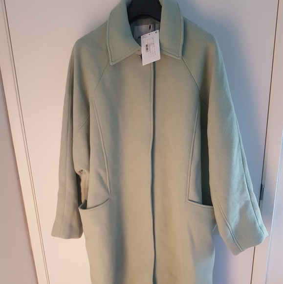 Brand New Long Tailored Oversized Coat - Mint - Picture 1 of 4